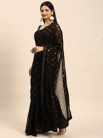 Thumbnail for kasee Floral Printed Sequinned Saree - Distacart