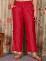 Thumbnail for Ode by House of Pataudi Floral Printed Regular Kurta with Trousers - Distacart