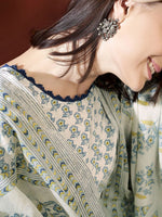 Thumbnail for Anouk Women Floral Printed Panelled Pure Cotton Kurta with Churidar & With Dupatta