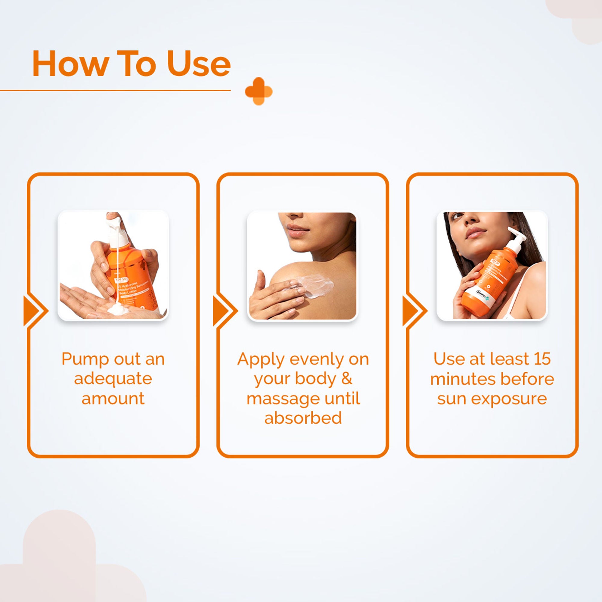 The Derma Co 1% Hyaluronic Moisturizing Sunscreen Body Lotion SPF 50 PA++++ - Dista