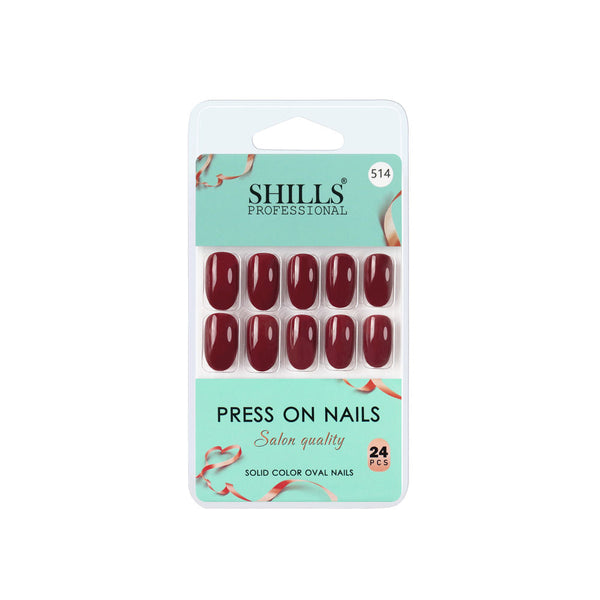 shills professional reusable press on nails oval spn514