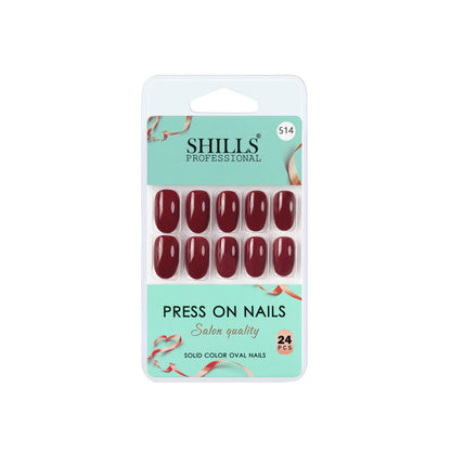 shills professional reusable press on nails oval spn514