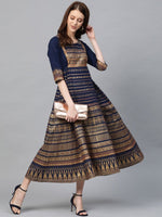 Thumbnail for AURELIA Printed A-Line Cotton Dress
