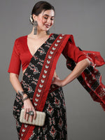 Thumbnail for Anouk Ethnic Motifs Printed Art Silk Bhagalpuri Saree - Distacart