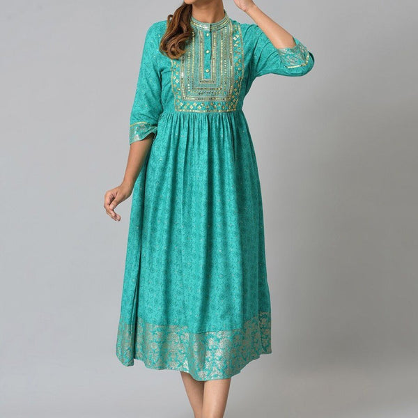 AURELIA Printed Ethnic Motifs Dress - Distacart