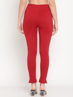 Thumbnail for TAG 7 Set Of 2 Pink & Red Solid Leggings - Distacart