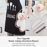 Thumbnail for Klimet Waterproof Kitchen Apron For Women-Black - Dista