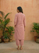 Thumbnail for Gharana India Aira Peach Cotton Co-ord Set - Dista