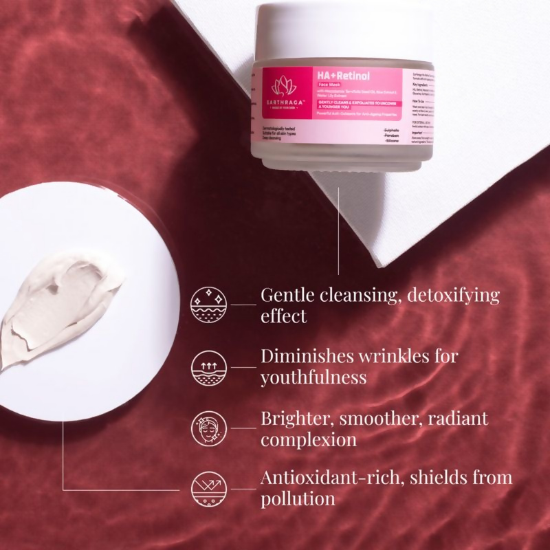Earthraga HA + Retinol Face Mask - Distacart