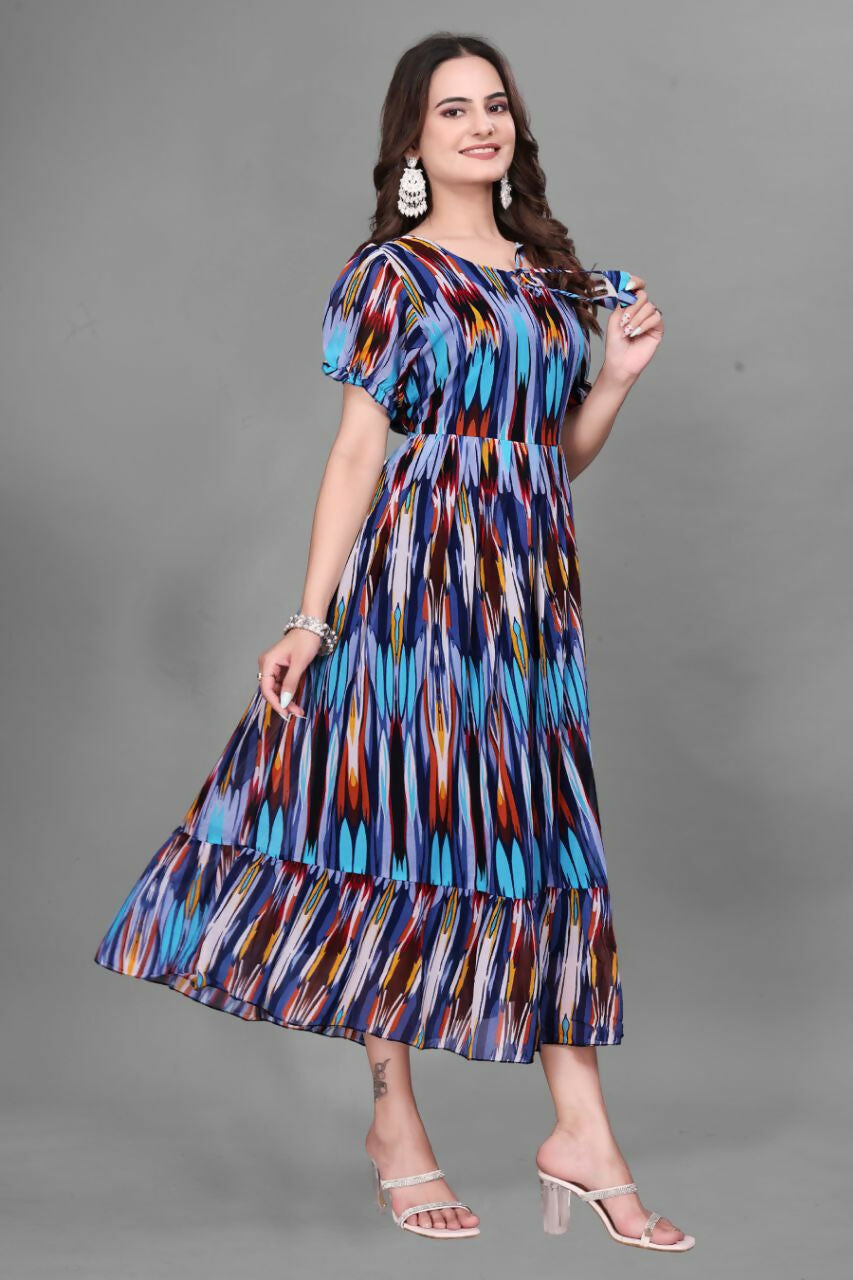 Preksha Creation Georgette Women Long Maxi Dress Type Gown