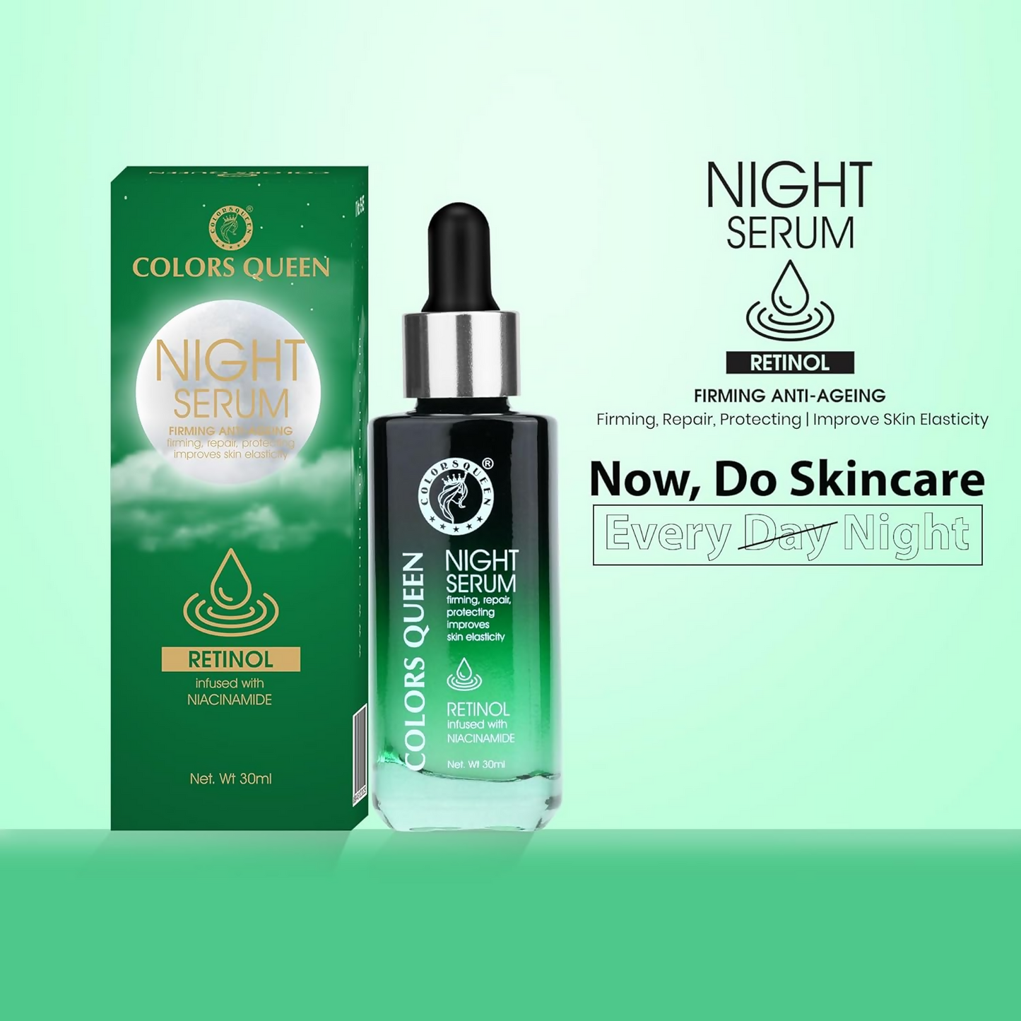 Colors Queen Retinol Night Serum Reduce Fine Lines & Wrinkle - Distacart