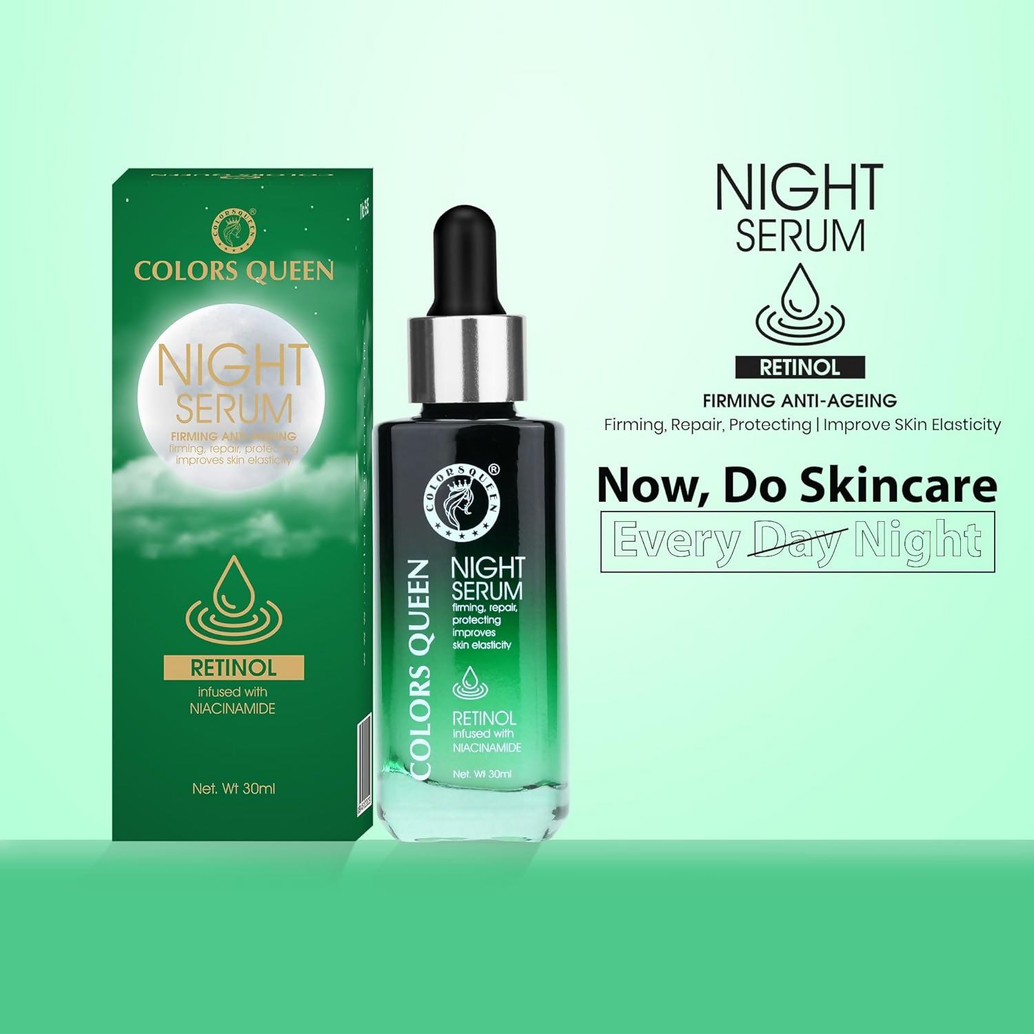 Colors Queen Retinol Night Serum Reduce Fine Lines & Wrinkle - Distacart