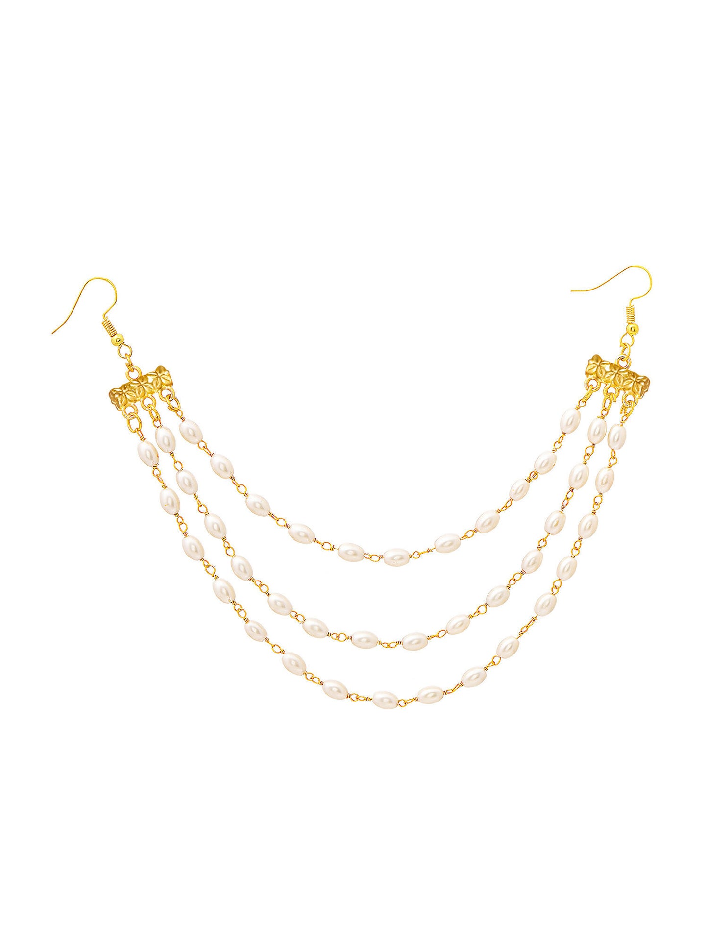 Ruby Raang Gold Pearl Hair Jewelry - Distacart