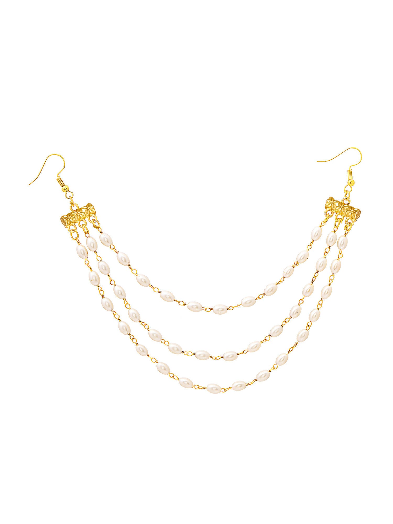 Ruby Raang Gold Pearl Hair Jewelry - Distacart