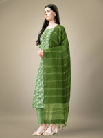 Thumbnail for Aastha Fashion Women's Green Rayon Embroidery & Sequence Work Kurta with Trouser & Dupatta - Distacart