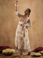 Thumbnail for Indo Era Women Floral Printed Empire Pure Cotton Kurta with Trousers & With Dupatta