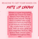 Thumbnail for Ronzille Long Stay Matte Lip Crayon - Deep Carmine - Dista