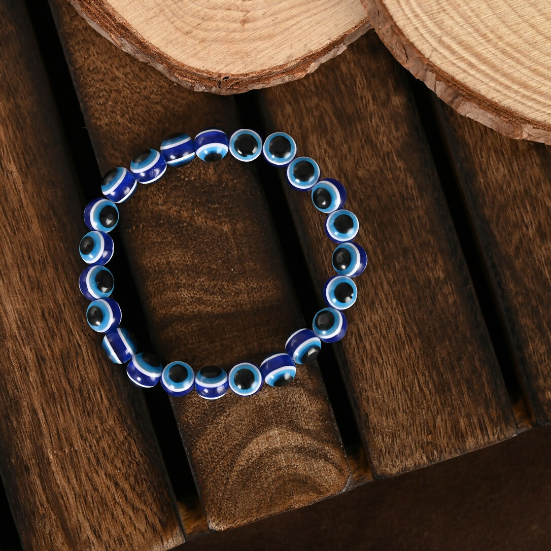 NVR Women & Men Blue Evil Eye Rakhi With Roli Chawal - Distacart