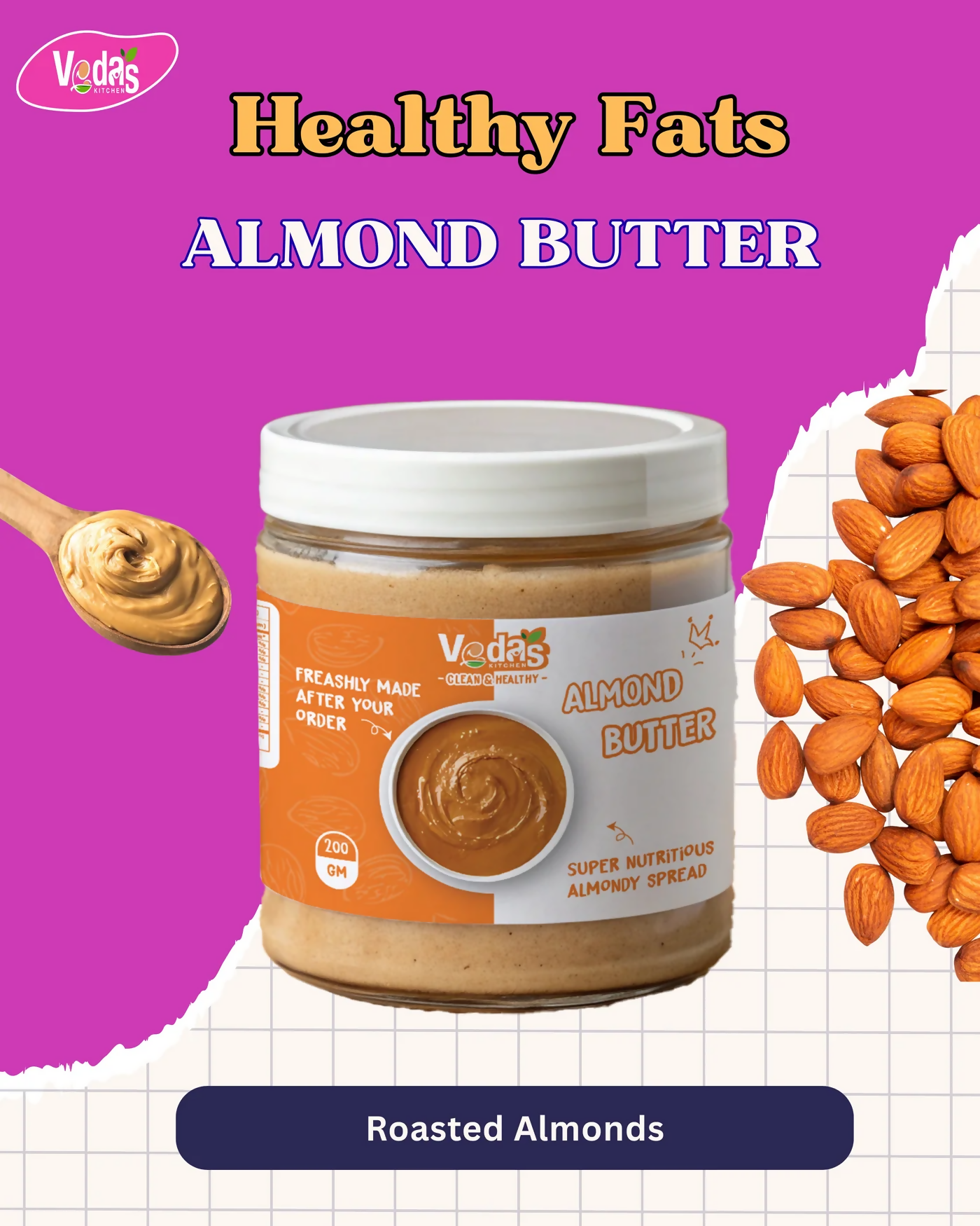 Vedas Kitchen Almond Butter - Dista
