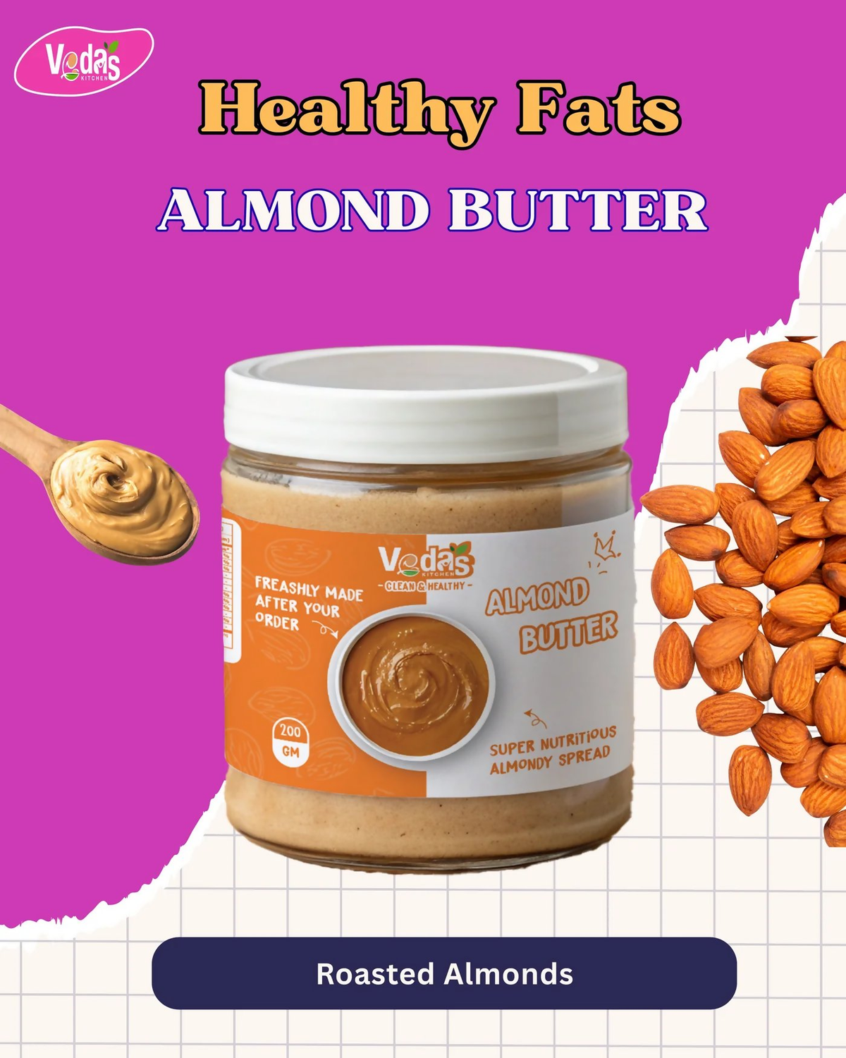 Vedas Kitchen Almond Butter - Dista