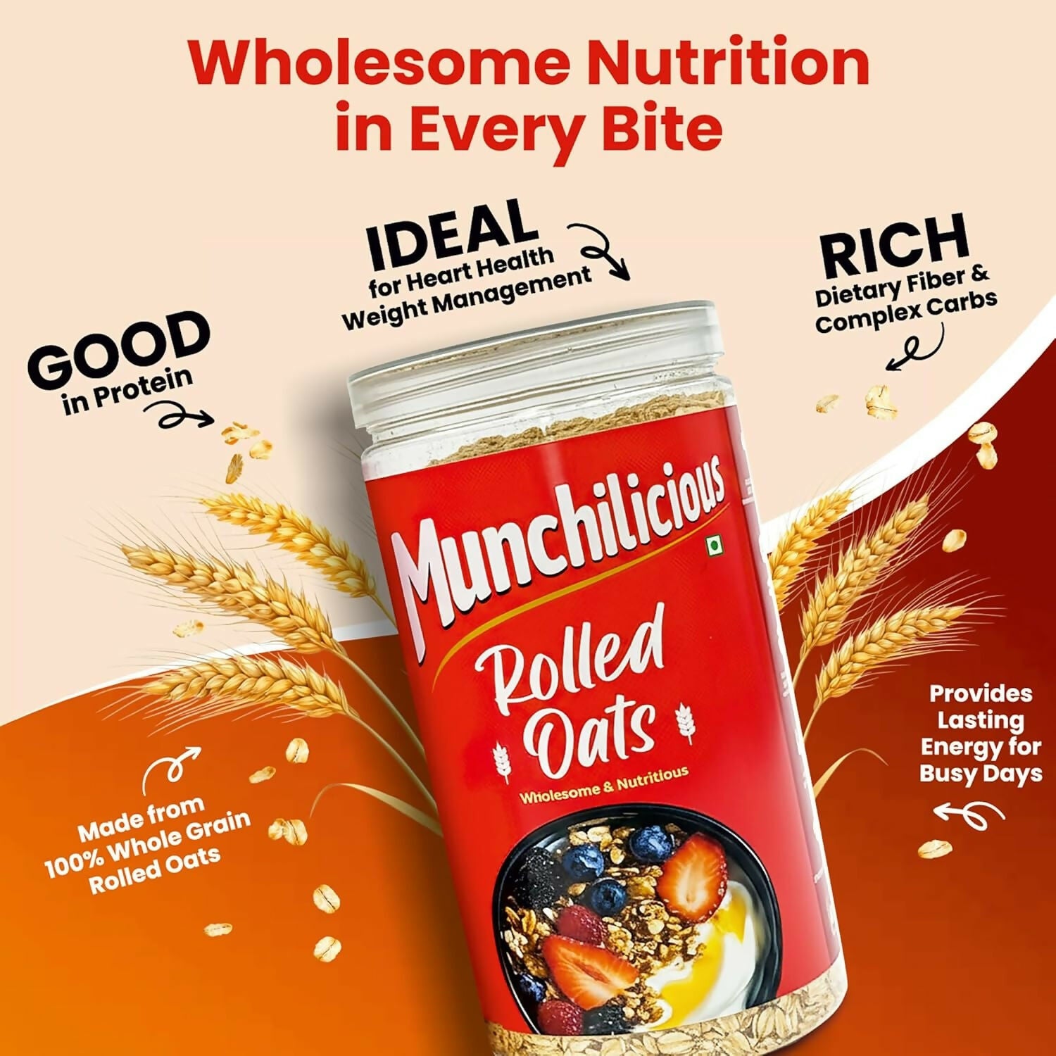 Munchilicious 100% Whole Grain Jumbo Oats - Distacart