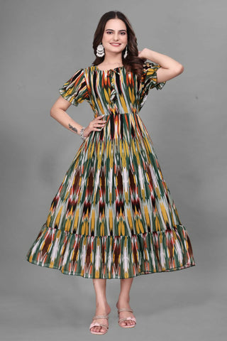 Preksha Creation Georgette Women Long Maxi Dress Type Gown