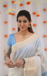 Thumbnail for Preksha Creation Sky Blue Designer Banarasi Soft Silk Women Saree