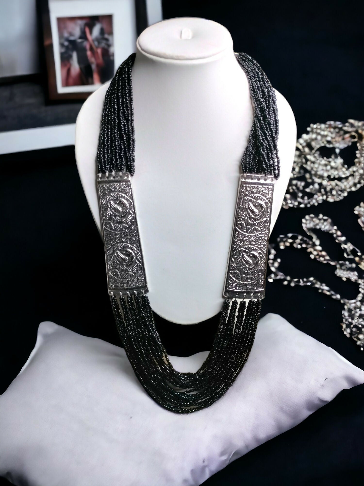 Inhanns Saree Shobha Statement Necklace - Black - Distacart