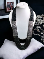 Thumbnail for Inhanns Saree Shobha Statement Necklace - Black - Distacart