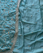 Thumbnail for KC Sky Blue Silk Straight Suit For Women Heavy Embroidery Work - Dista