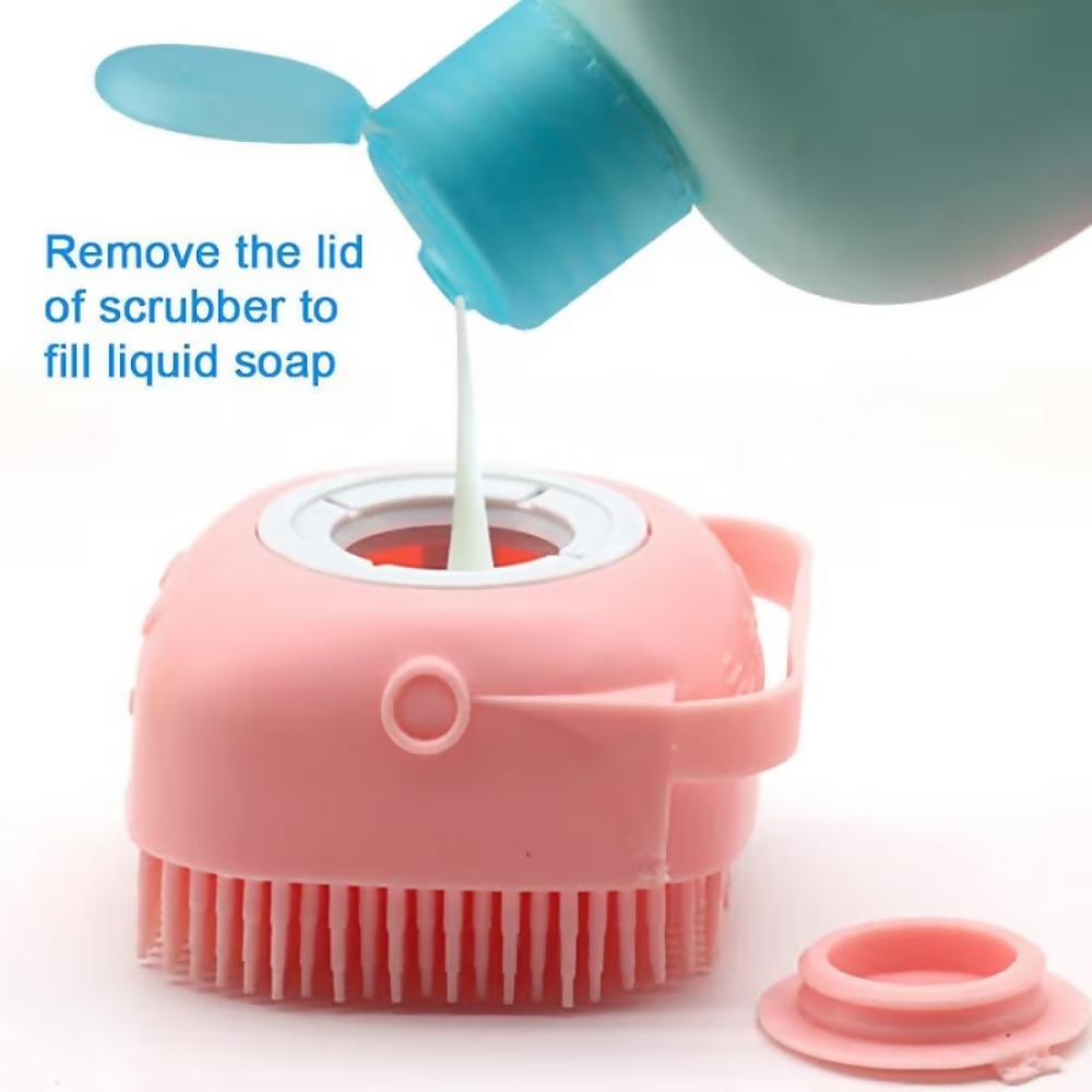 Bronson Professional Silicone Shower Scrubber Exfoliating Bath Brush - Dista