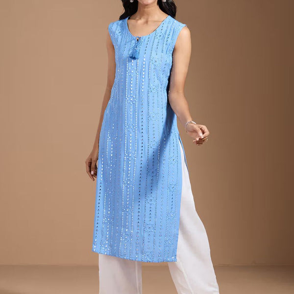 Ode by House of Pataudi Women Thread Work Kurta - Distacart