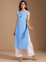 Thumbnail for Ode by House of Pataudi Women Thread Work Kurta - Distacart