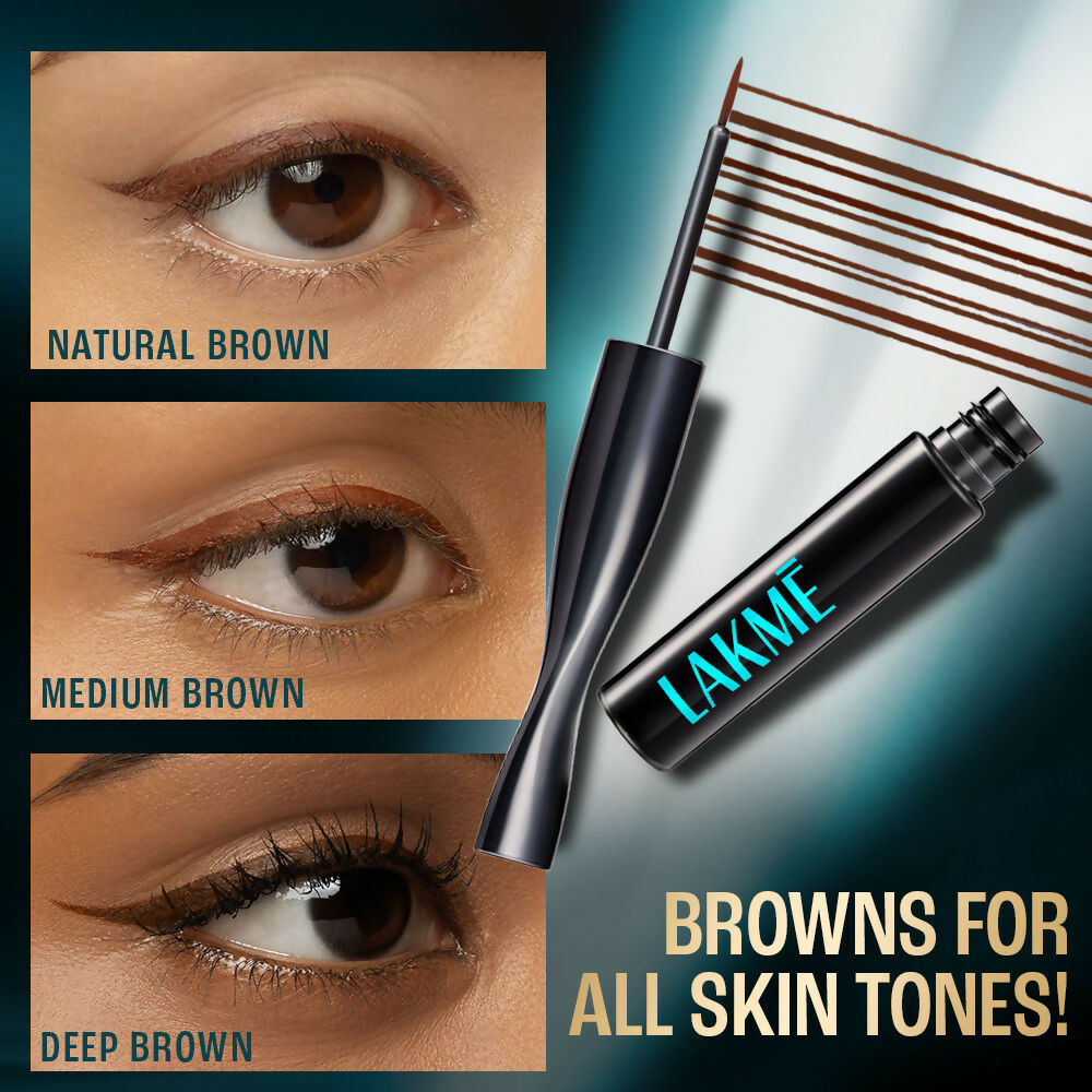 Lakme 9 To 5 Eyeconic Liquid Eyeliner - Deep Brown