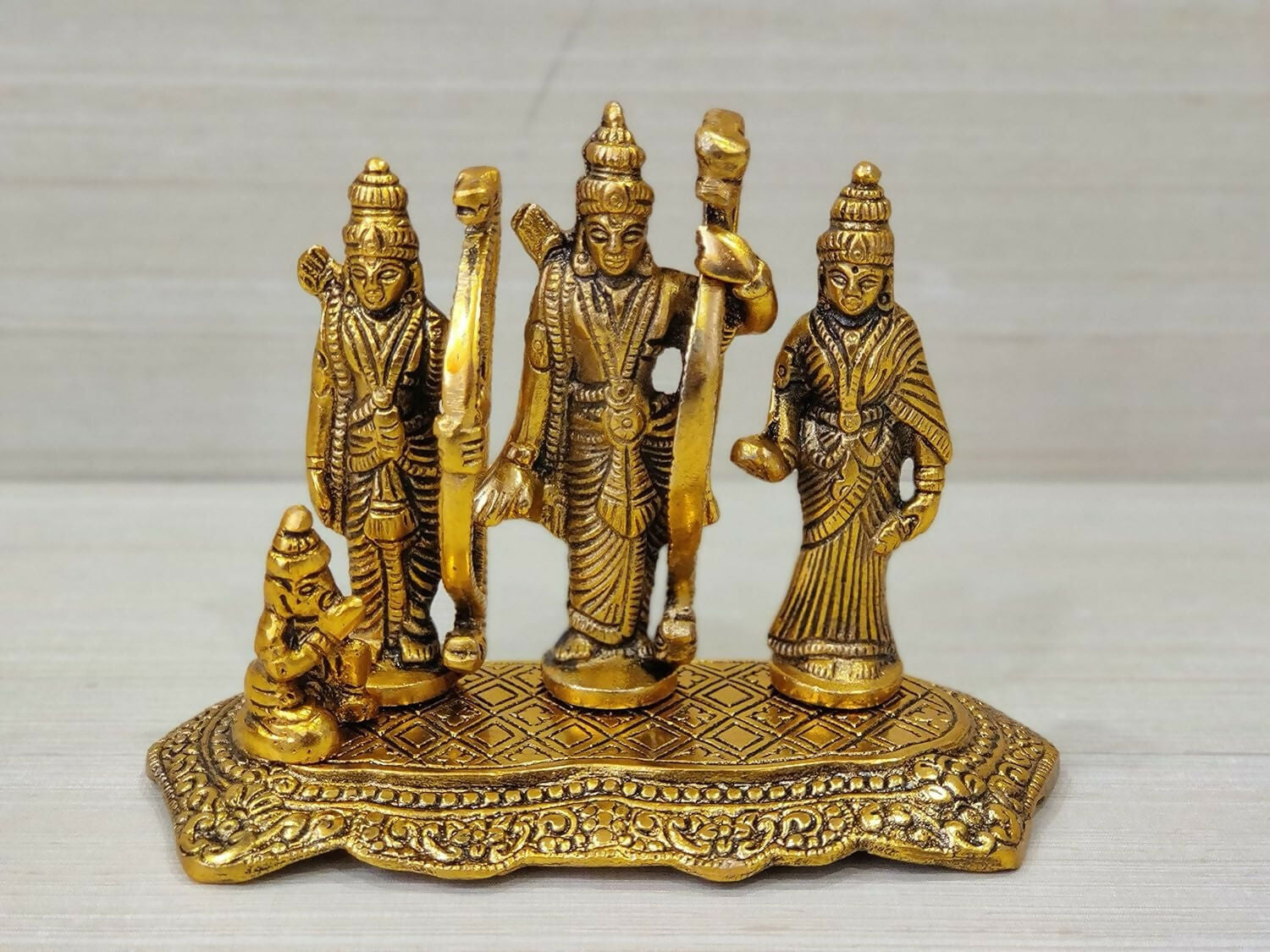 Giftnagri Lord Ram Darbar Idol Metal Showpiece Hindu Religious Idols - Distacart