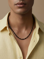 Thumbnail for NVR Men's Black Toned Silver plated chain - Distacart