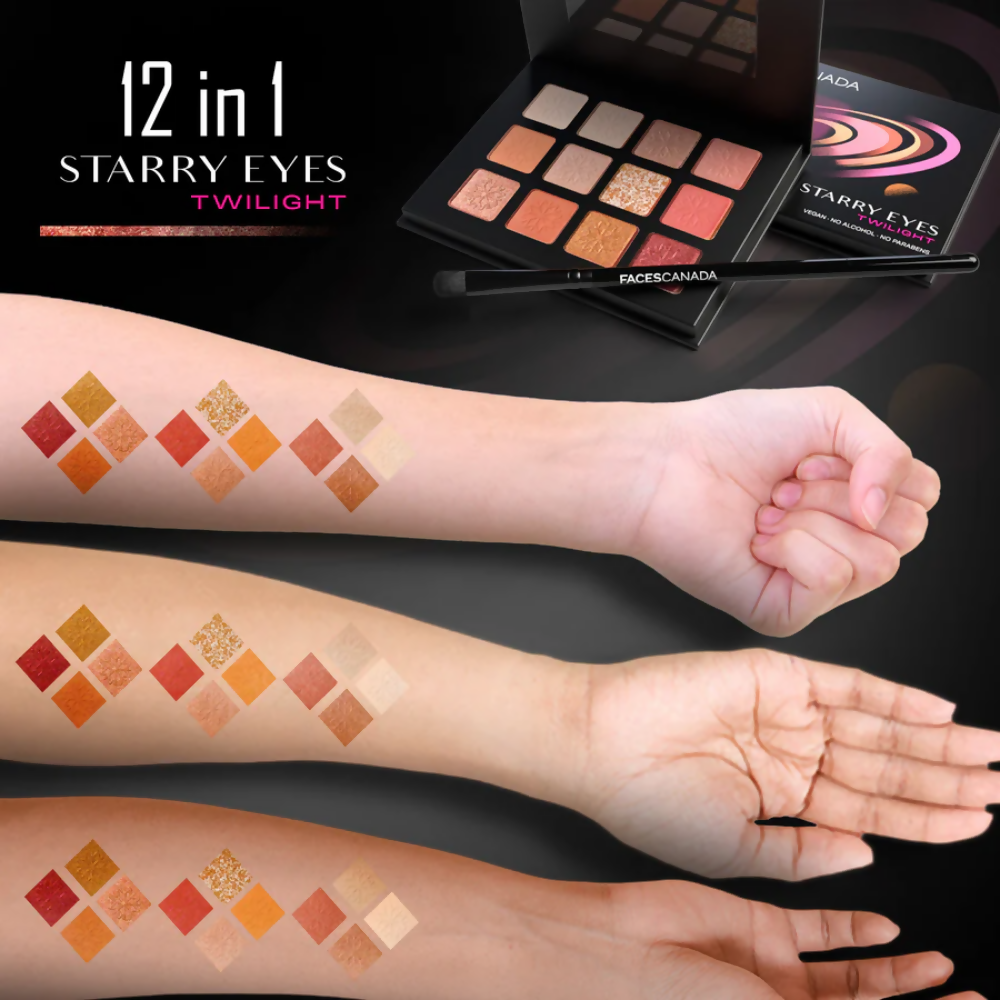 Faces Canada Starry Eyes Eye Shadow Palette - Twilight - Distacart