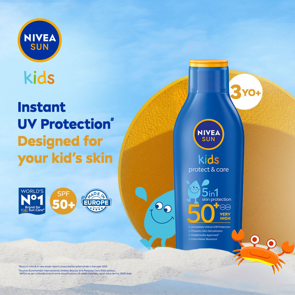 Nivea Sun Protect & Care Sunscreen For Kids Spf 50+ - Distacart