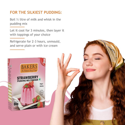 BAKERS Strawberry Pudding Mix - Dista
