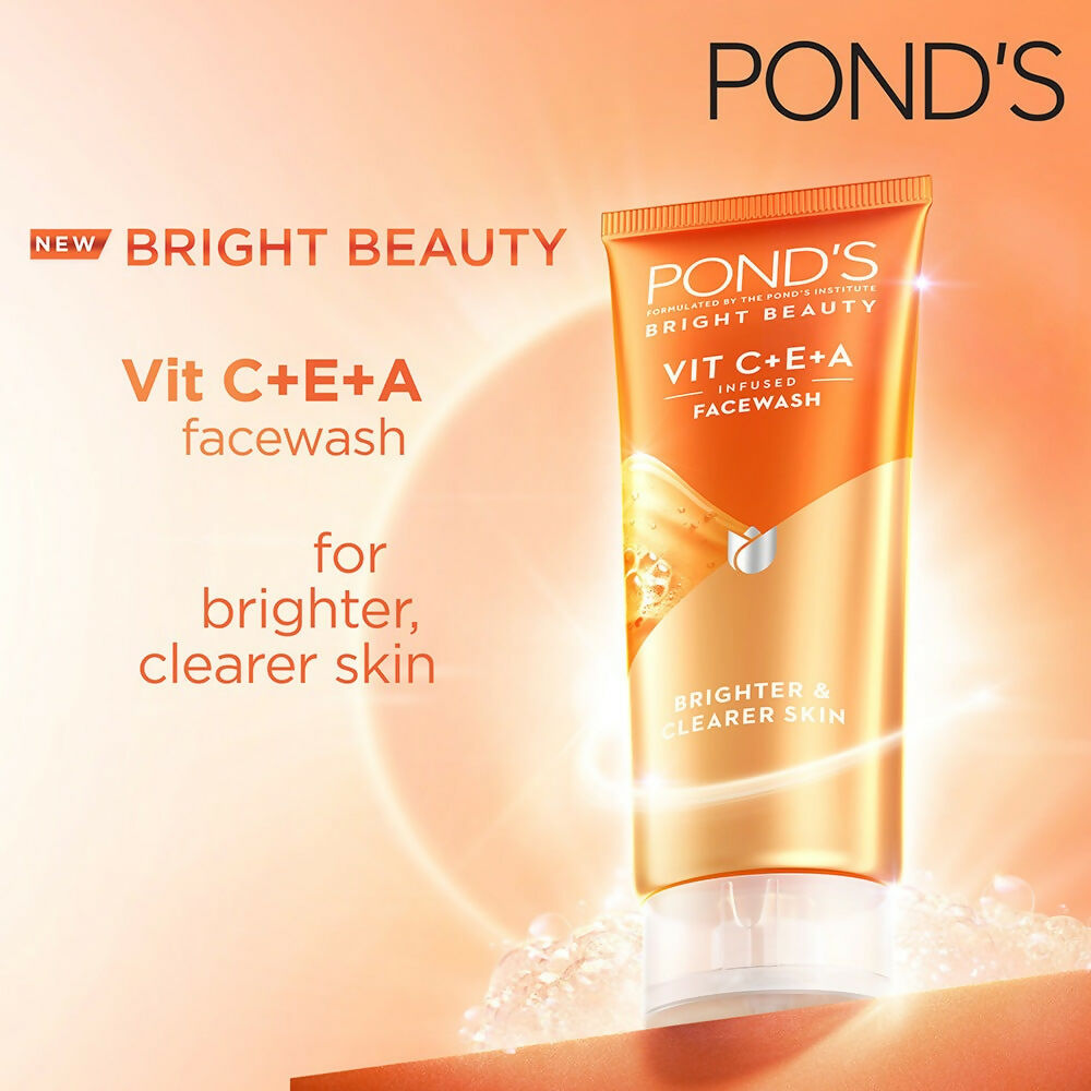Ponds Bright Beauty Vit C+E+A Gel Face Wash - Distacart