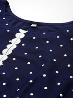 Thumbnail for Ahalyaa Women's Traditional wear Ethnic Dress - Navy Blue - Distacart