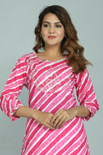 Thumbnail for Alvano Women's Stylish Cotton Blend Laheriya Kurti - Distacart