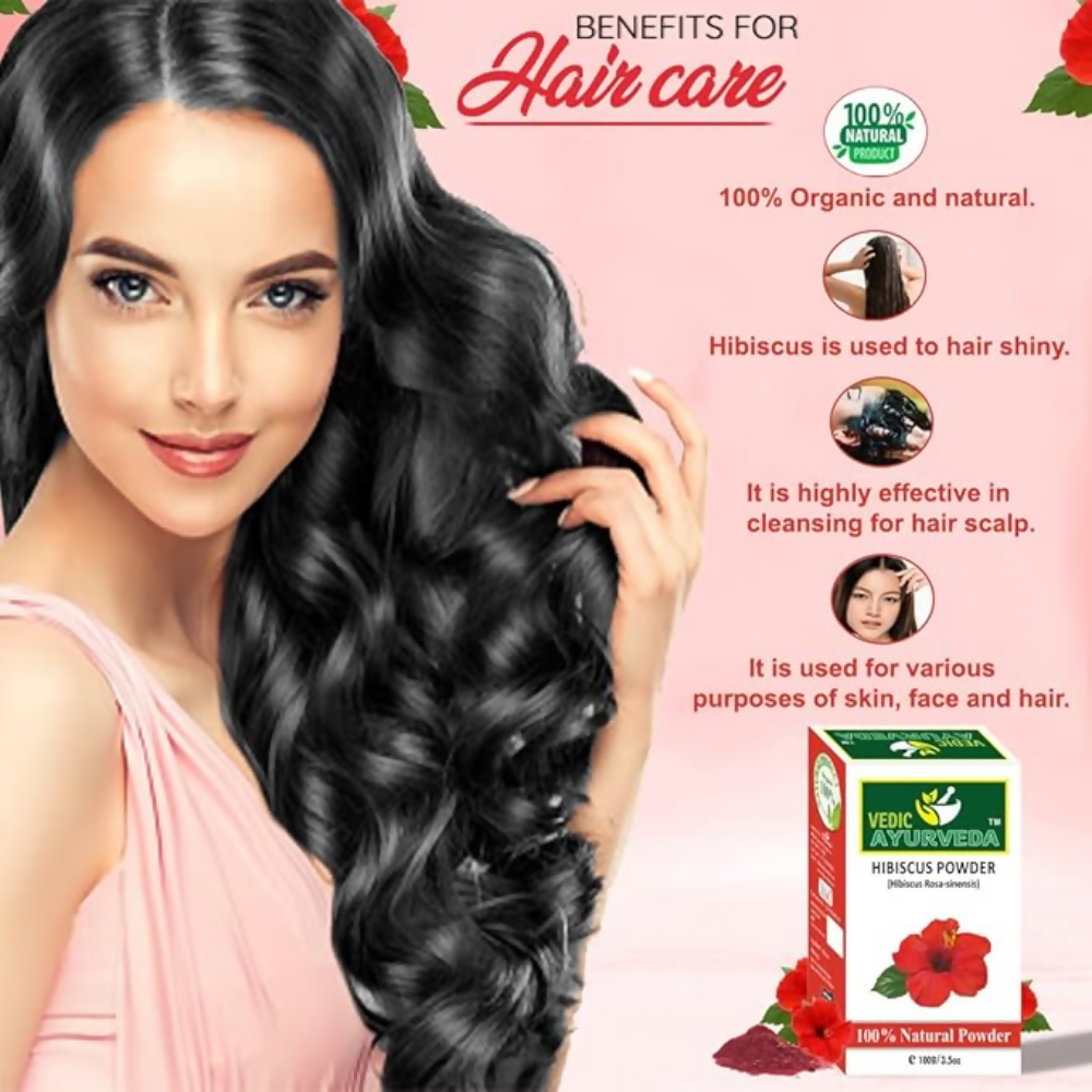 VedicAyurveda Bio-Organic Industry Hibiscus Powder - Dista