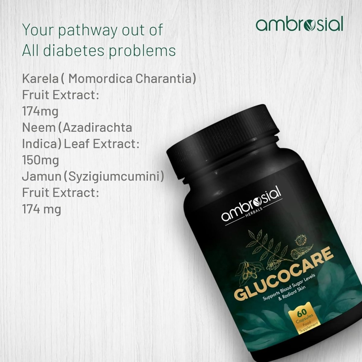 Ambrosial Glucocare Capsules - Distacart