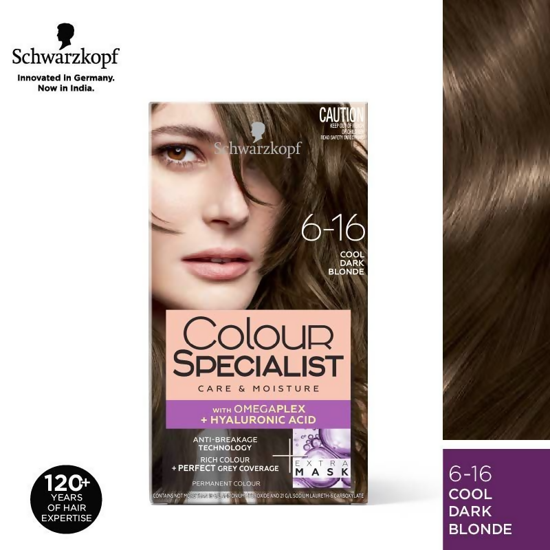 Schwarzkopf Colour Specialist Permanent Hair Colour - 6.16 Cool Dark Blonde - Distacart