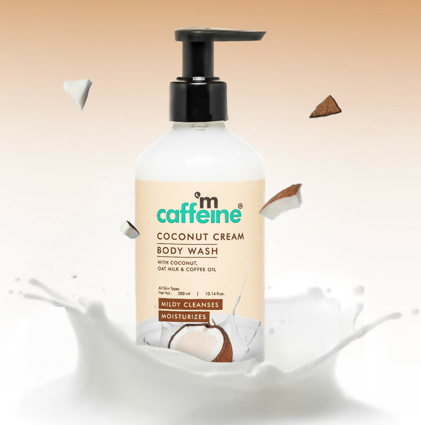 mCaffeine Coconut Cream Body Wash - Mildy Cleanses & Moisturizes - Distacart
