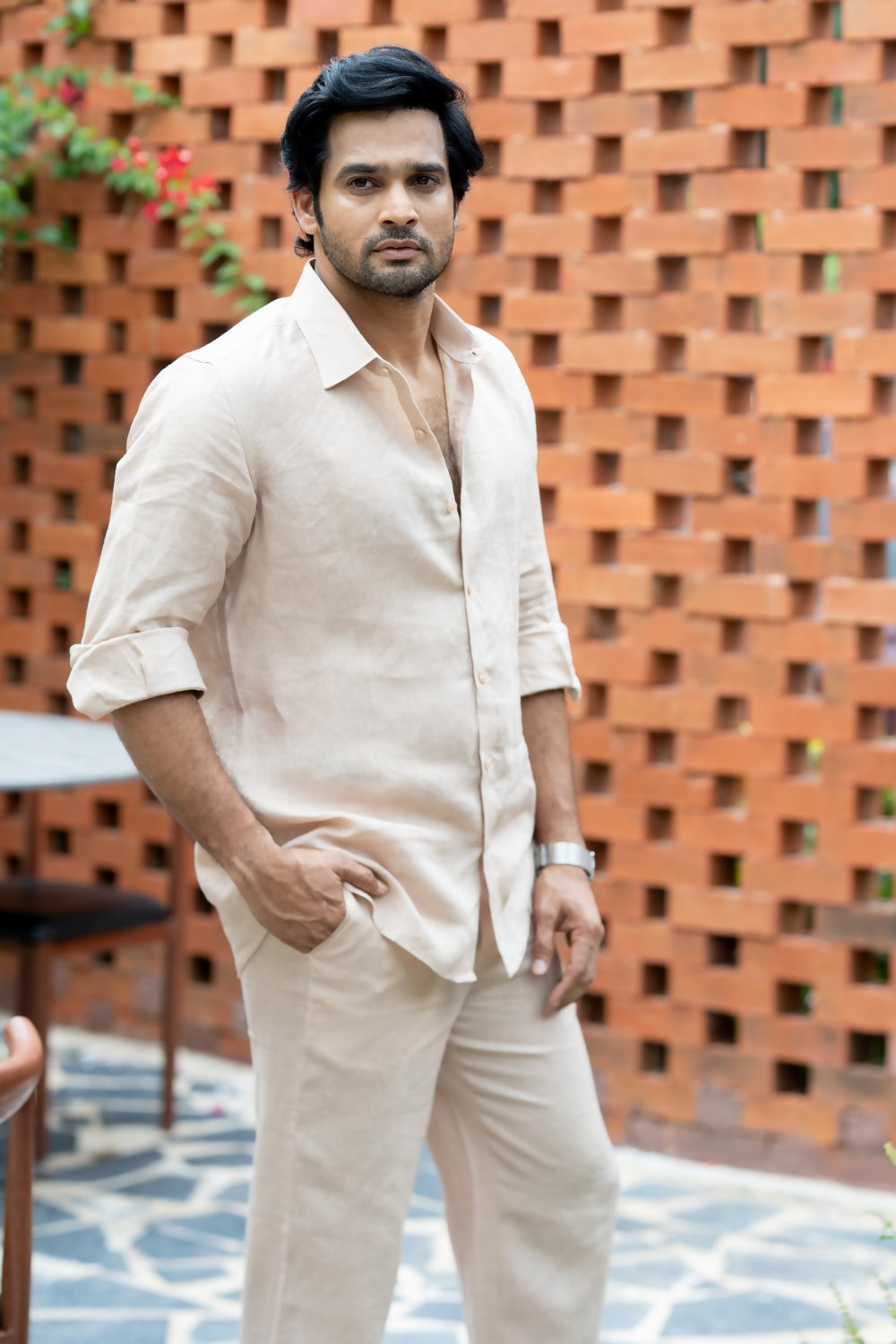 Linen Baige Oasis Dune Shirt By Hilo Design