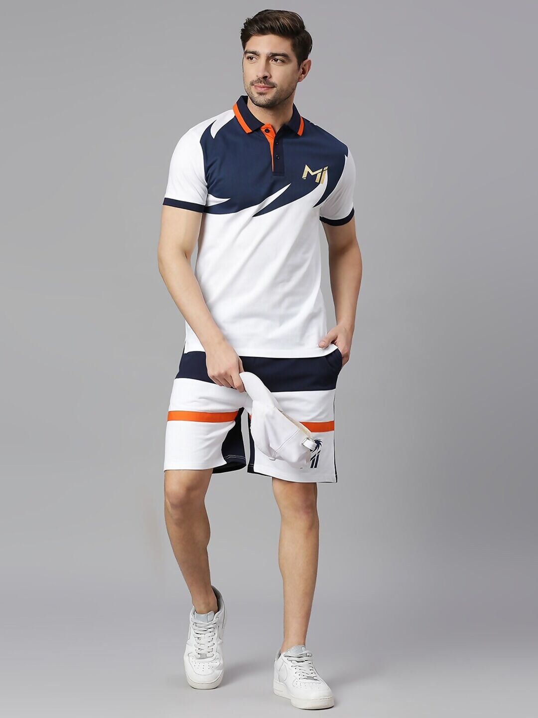 Fancode Mumbai Indians Printed Cotton T-shirt - Distacart