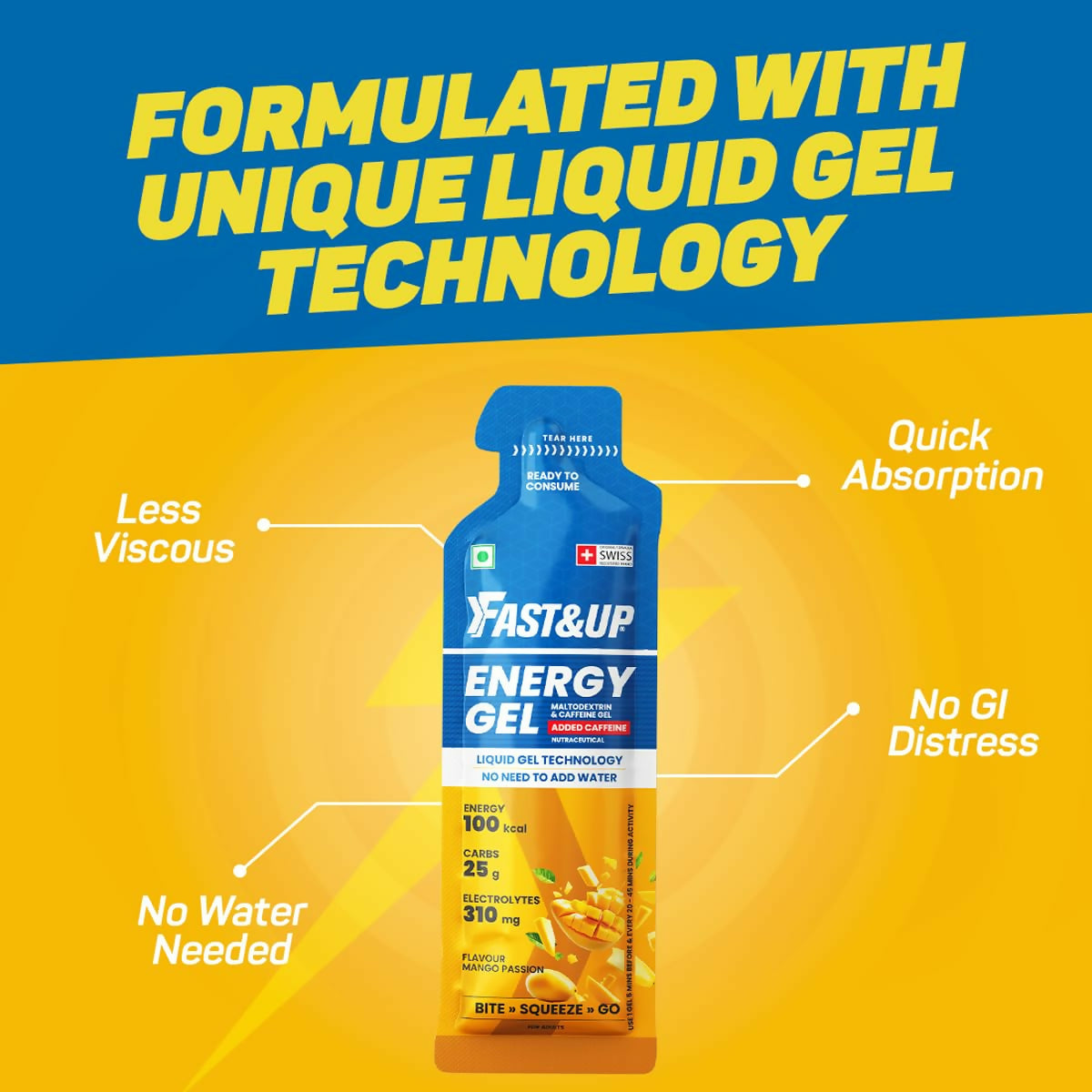Fast&Up Energy Gel-Orange Blast Flavour
