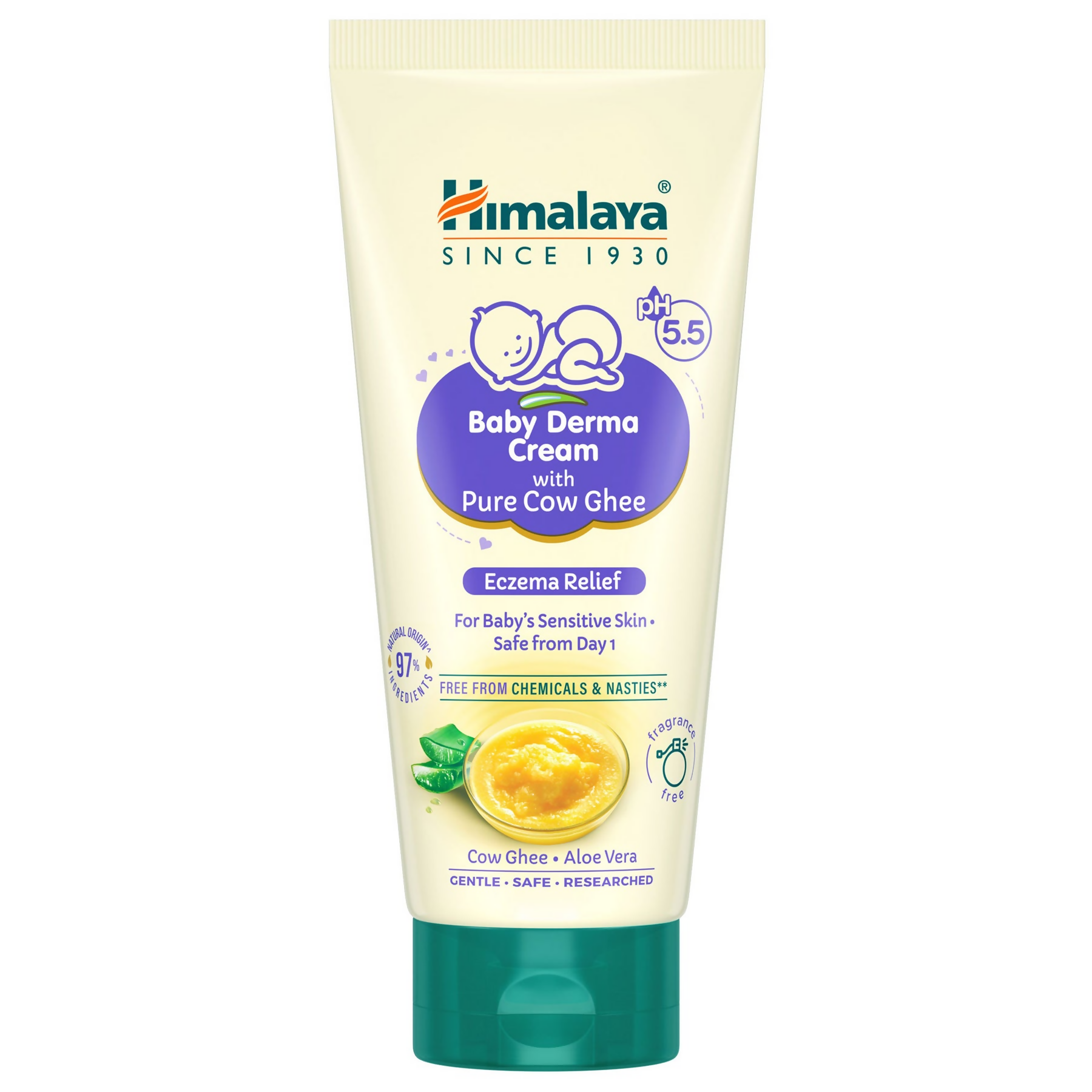 Himalaya Herbals Baby Derma Cream with Pure Cow Ghee - Distacart